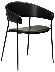 Scaun de sufragerie negru mat cu cotiere Crib – DAN-FORM Denmark