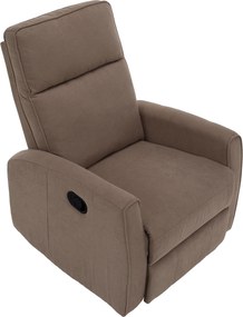 Fotoliu rotativ de relaxare, gri-maroniu taupe, MEKENZI