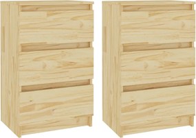 vidaXL Noptiere, 2 buc., 40x29,5x64 cm, lemn masiv de pin