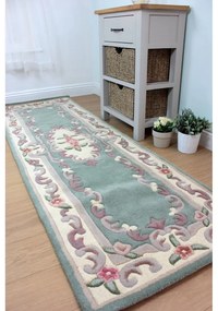 Covor din lână Flair Rugs Aubusson, 67 x 210 cm, verde