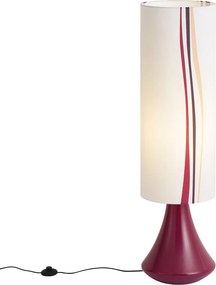 Lampă de podea retro violet cu abajur textil multicolor - Mina