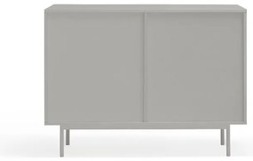 Comodă gri/în culoare naturală joasă cu aspect de lemn de stejar 108x80 cm Sierra – Teulat