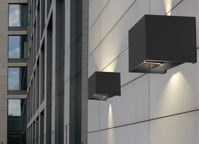 Aplica de perete LED exterior ambientala IP54 GAMBINO 4000K gri inchis