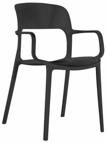 Scaun din plastic negru SAHA