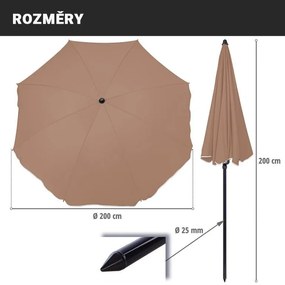 STILISTA Umbrelă de grădină, Ø 180 cm, antracit