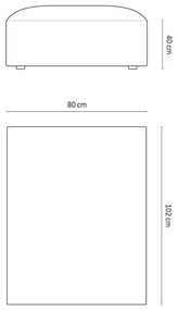 Taburet gri cu tapițerie din catifea Jodie – Micadoni Home