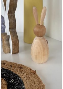 Iepuras din lemn BUNNY DAISY 17,5 cm natural