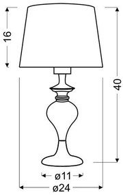 Lampă de masă GILLENIA 1xE27/60W/230V