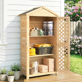 Outsunny Dulap de Exterior: Căsuță de Grădină cu Ușă Ventilată și Kit Anti-Răsturnare. | Aosom Romania