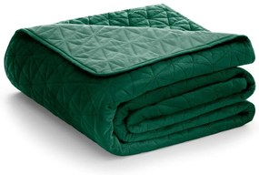 Cuvertură verde matlasată din catifea 170x210 cm Laila – AmeliaHome
