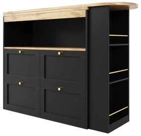 Masă de bar rotativă la 360°, Negru | Aosom Romania