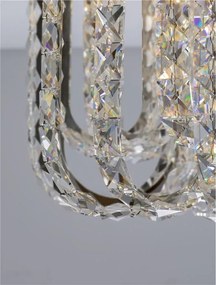 Lustra aplicata LED crom, cristale sticla CELYSIA 50cm