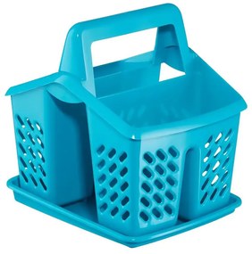 Scurgator tacamuri, 4 compartimente, turcoaz, Asca
