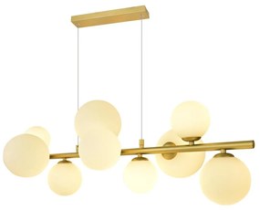 Lustră LED pe cablu Brilagi MILLA 10xG9/3W/230V auriu/alb