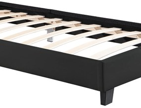 Čalúnená posteľ Verona 90 x 200 cm s LED osvetlením v čiernej farbe