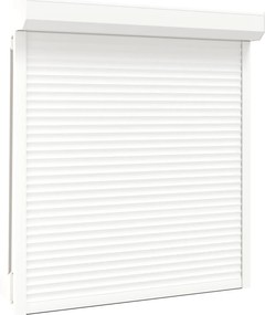 vidaXL Obturator rulant Manual Alb 130 x 140 cm Aluminiu și Poliuretan