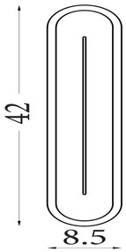 Searchlight 55910SB - Aplică de perete dimerizabilă COUPER LED/14W/230V 3000K