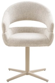 Set de scaune de sufragerie crem cu cotiere 2 buc. tapițat Dover – House Nordic