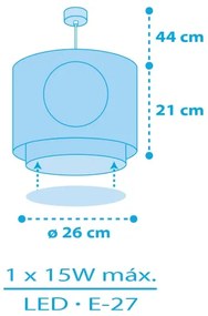 Lustră pentru copii Dalber 60652 PIRATE ISLAND 1xE27/15W/230V