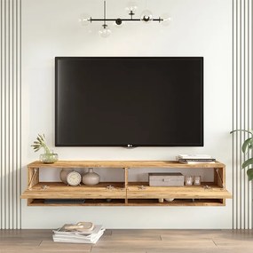 Comoda TV de perete Roscoe color sonoma 140x31.6x29.6cm
