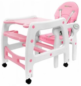 Scaun de masa 3 in 1 Ecotoys HC-223 Roz