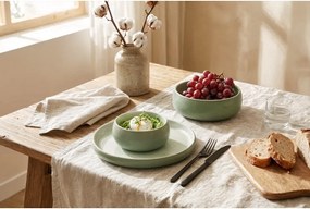 Farfurii verzi 4 buc. din gresie ø 22 cm Aura Rondo – Bonami Selection