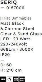 Lustra LED suspendata design decorativ SERIQ D-60cm