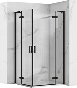 Cabina dus REA Hugo Double Black 90x90