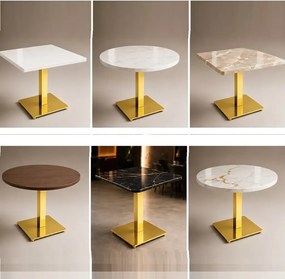 Picioare metalice pentru masa 80x80 cm,culoare auriu