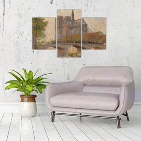 Tablou - Robert William Vonnoh, Notre Dame de Paris, reproducere (90x60 cm)