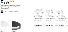 Plafoniera LED design modern Ziggy pl d60 neagra