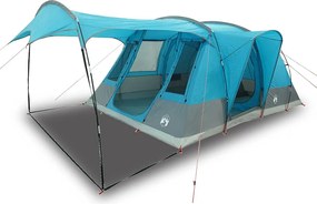 vidaXL Cort de camping pentru 5 persoane, albastru, impermeabil