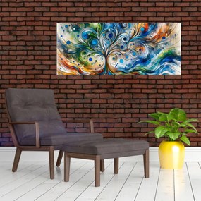 Tablou – Arbore energetic colorat (120x50 cm)