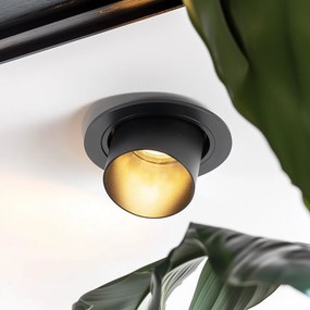 Set de 6 spoturi încastrate moderne negre rotunde înclinabile - Installa