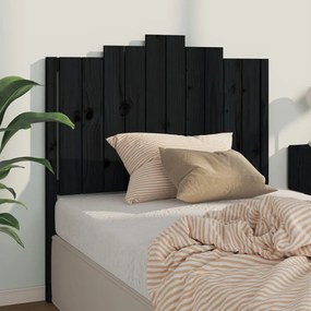 818459 vidaXL Tăblie de pat, negru, 106x4x110 cm, lemn masiv de pin