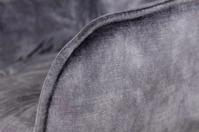 Set 2 scaune de bar Milano catifea gri