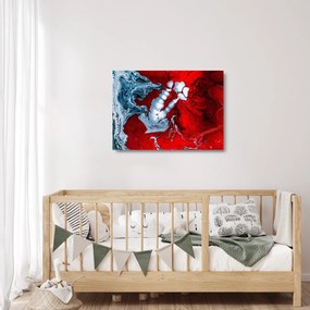Tablou pe sticlă cu pete abstarcte (70x50 cm)