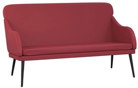 351434 vidaXL Bancă, roșu vin, 110x76x80 cm, piele ecologică