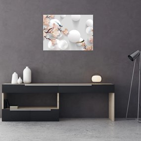 Tablou pe sticlă - Primăvara (70x50 cm)