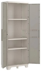 46644 Keter Dulap depozitare grădină Wood Grain, crem și gri taupe, 182 cm