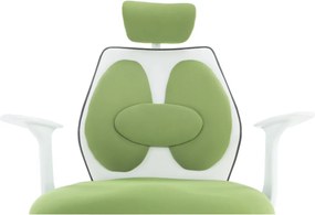 Scaun birou cu tetieră, verde/alb, BENNO UT-C568X NEW