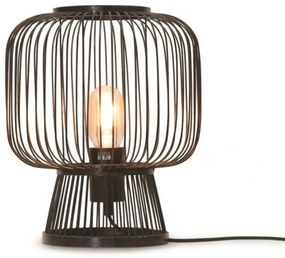Veioza, lampa de masa eco din bambus Cango negru, 30x26cm