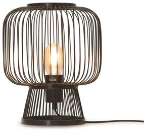 Veioza, lampa de masa eco din bambus Cango negru, 30x26cm