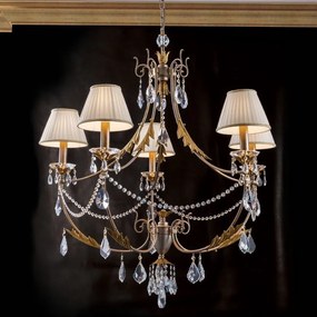 Candelabru LUX super elegant cu 5 brate Miramare LU 2406/5 silver-goldOR