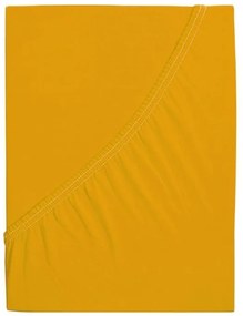 Cearsaf jersey din bumbac mako LUXORA 180x200 cm galben