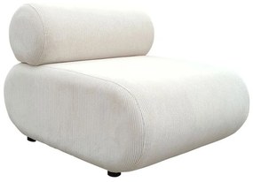 Fotoliu din catifea, alb, cu aspect vintage, Chelsea