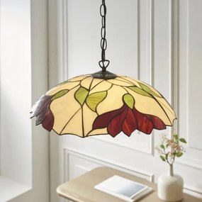 Endon 112246 - Lustră suspendată pe lanț Tiffany BOTANICA, 1xE27/60W/230V, Ø 45 cm