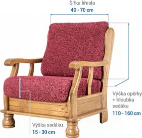 Gaico Huse bielastice VITTORIA bordo fotoliu cu manere de lemn (l. 40 - 70 cm)