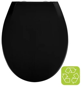 WENKO 23443100-WC Capac WC KOS 44 x 37 cm negru/argintiu