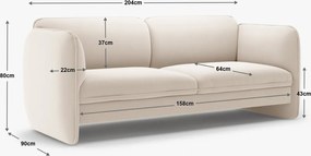 Canapea Georgia chenille Silencio L204 cm
